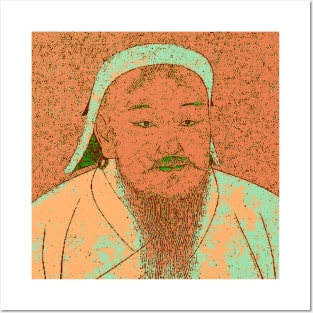 Genghis Khan Portrait Posters and Art